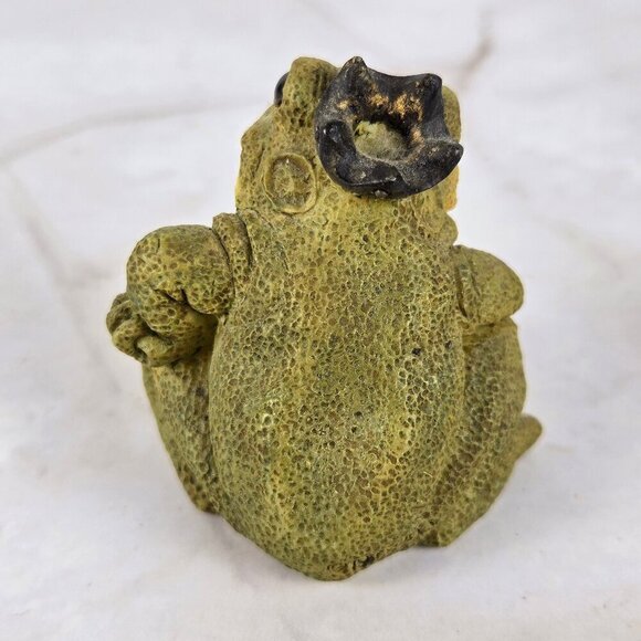 Resin Country Cottage Frog Prince Lily Pad Miniature Tea Set 10 Pieces - Picture 6 of 12